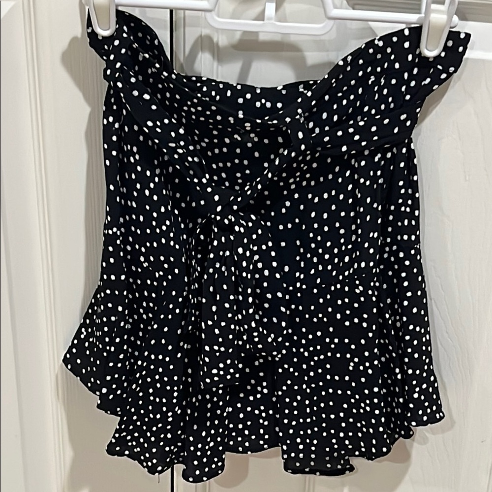 Zara Black Polka Dot Skort